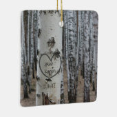 Gepersonaliseerd land Robuust hart Keramisch Ornament (Rechts)