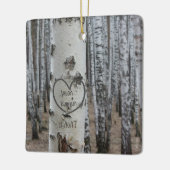 Gepersonaliseerd land Robuust hart Keramisch Ornament (Links)