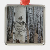 Gepersonaliseerd land Robuust hart Metalen Ornament (Voorkant)