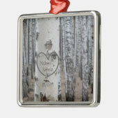Gepersonaliseerd land Robuust hart Metalen Ornament (Links)