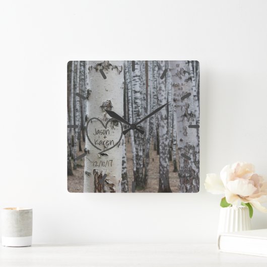 Gepersonaliseerd land Robuust hart Vierkante Klok (Huis)