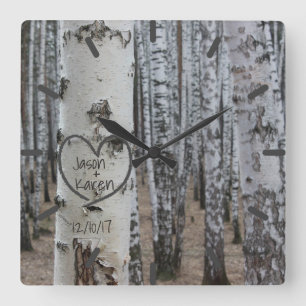 Gepersonaliseerd land Robuust hart Vierkante Klok