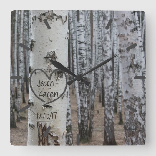 Gepersonaliseerd land Robuust hart Vierkante Klok (Voorkant)