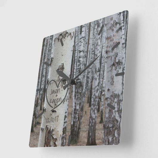 Gepersonaliseerd land Robuust hart Vierkante Klok (Hoek)