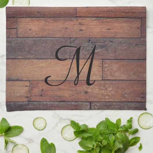 Gepersonaliseerd landstaal monogram theedoek (Gevouwen)