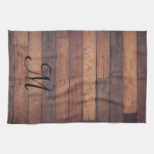 Gepersonaliseerd landstaal monogram theedoek (Horizontaal)