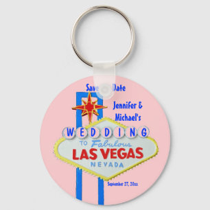 Gepersonaliseerd Las Vegas Wedding Sign Sleutelhanger