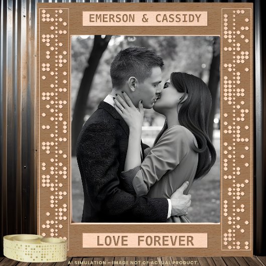 Gepersonaliseerd lasergegraveerd 'LOVE' in 18 tale Gegraveerde Lijstjes