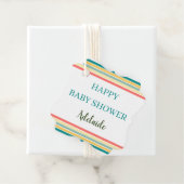 Gepersonaliseerd Laten we het Baby shower van Beac Bedankjes Labels (In situ)