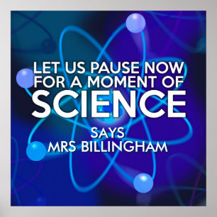Gepersonaliseerd Laten we nu pauzeren Wetenschap Poster