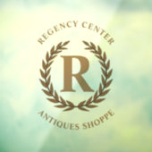 Gepersonaliseerd laurierkrans Faux Gold Leaf Raamsticker (Vel 3)