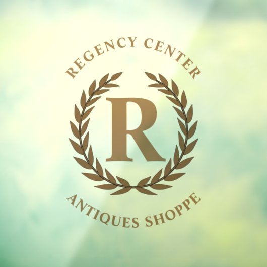 Gepersonaliseerd laurierkrans Faux Gold Leaf Raamsticker (Vel 3)