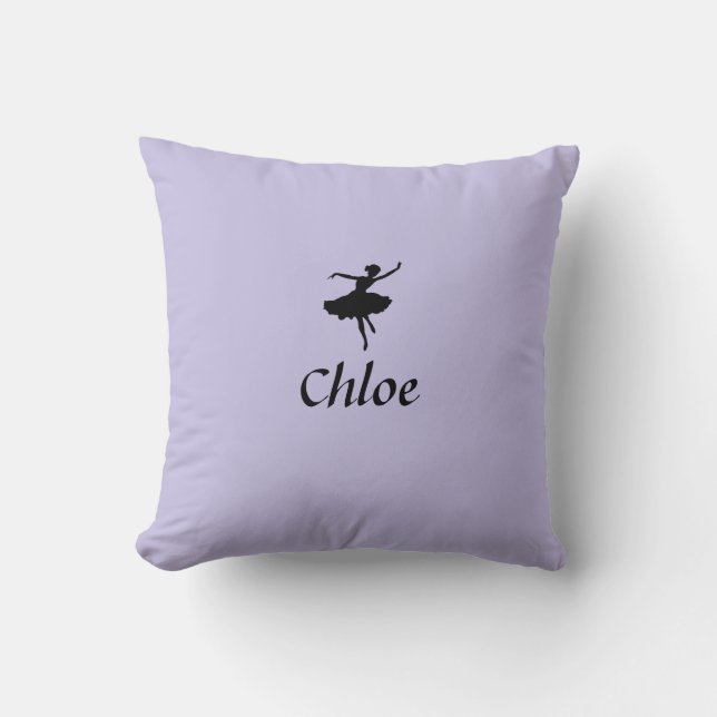 Gepersonaliseerd lavender Ballerina Pillow Kussen (Voorkant)