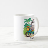 Gepersonaliseerd Lazy Sloth's Relaxing Bike Advent Koffiemok (Voorkant rechts)