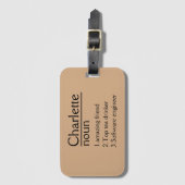 Gepersonaliseerd lederen bagagelabel, Gepersonalis Bagagelabel (Voorkant (verticaal))