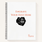 Gepersonaliseerd lederen dagblad, lederen blad; notitieboek (Voorkant)