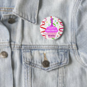 Gepersonaliseerd Leeftijd en Naam Happy Birthday C Ronde Button 5,7 Cm (In situ)