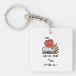 Gepersonaliseerd Leer Liefde Inspireer Cadeau Voor Sleutelhanger