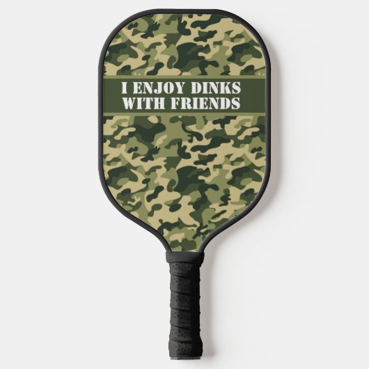 Gepersonaliseerd leger Groene Camouflage 2 Pickleball Paddle (Voorkant)