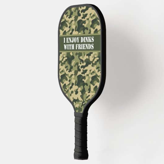 Gepersonaliseerd leger Groene Camouflage 2 Pickleball Paddle (Links)