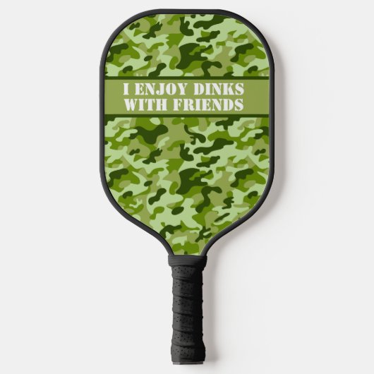 Gepersonaliseerd leger Groene Camouflage Pickleball Paddle (Voorkant)
