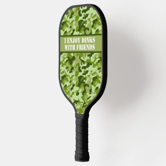 Gepersonaliseerd leger Groene Camouflage Pickleball Paddle (Links)