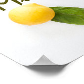 GEPERSONALISEERD LEMON QUOTE YELLOW GREEN POSTER (Hoek)