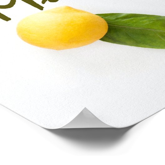 GEPERSONALISEERD LEMON QUOTE YELLOW GREEN POSTER (Hoek)