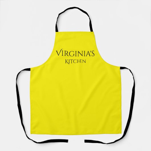 Gepersonaliseerd Lemon Yellow Kitchen Apron Schort (Voorkant)