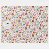 Gepersonaliseerd lente Wildbloemen & Schattige ege Fleece Deken (Voorkant (Horizontaal))