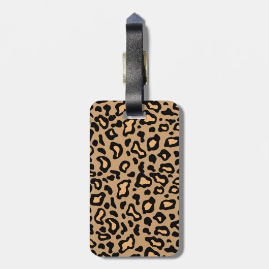 Gepersonaliseerd Leopard-Bagagelabel Bagagelabel (Achterkant verticaal)