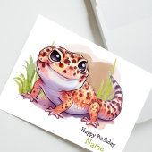Gepersonaliseerd Leopard Gecko Wenskaart Kaart