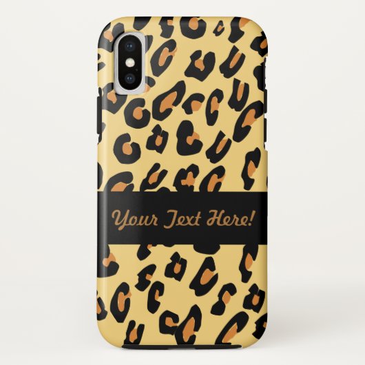 Gepersonaliseerd leopard-huidpatroon Case-Mate iPhone case (Achterkant)