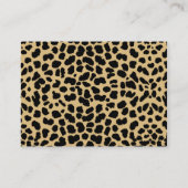 Gepersonaliseerd Leopard Print Cleaning Service Visitekaartje (Achterkant)