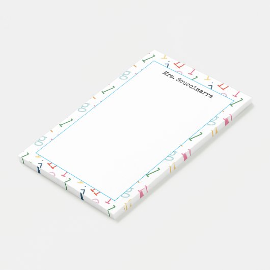 Gepersonaliseerd Leraar Alphabet Notitieblok Post-it® Notes (Schuin)