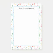 Gepersonaliseerd Leraar Alphabet Notitieblok Post-it® Notes (Voorkant)