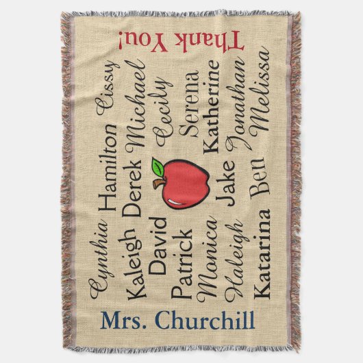 Gepersonaliseerd leraar Dank u Drow Blanket - SRF Deken (Voorkant Verticaal)