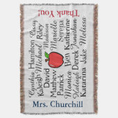 Gepersonaliseerd leraar dank u gooien deken (Voorkant Verticaal)