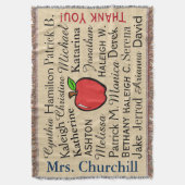 Gepersonaliseerd leraar dank u gooien deken (Voorkant Verticaal)