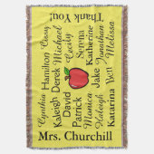 Gepersonaliseerd leraar dank u gooien deken (Voorkant Verticaal)