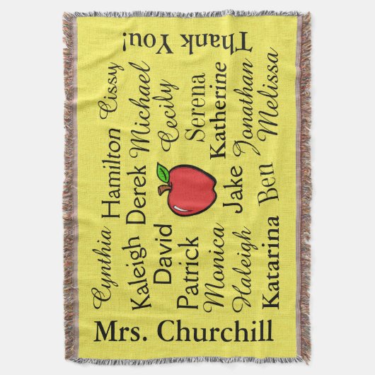 Gepersonaliseerd leraar dank u gooien deken (Voorkant Verticaal)