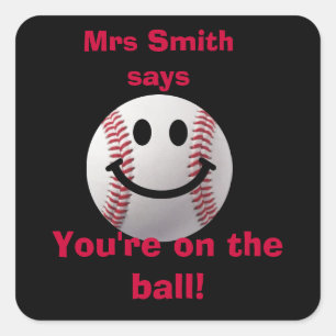 Gepersonaliseerd leraar stickers - op de bal