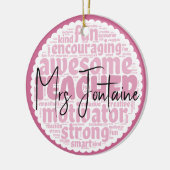 Gepersonaliseerd lerarenornament keramisch ornament (Links)