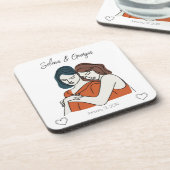 Gepersonaliseerd Lesbisch Bier Onderzetter (Linkerzijde)