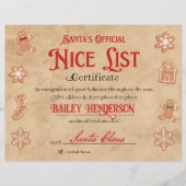 Gepersonaliseerd leuk certificaat van Sinterklaas (Voorkant)