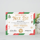 Gepersonaliseerd leuk certificaat van Sinterklaas (Staand voorkant)