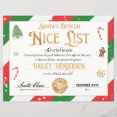 Gepersonaliseerd leuk certificaat van Sinterklaas (Voorkant)