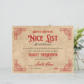 Gepersonaliseerd leuk certificaat van Sinterklaas (Staand voorkant)