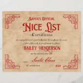 Gepersonaliseerd leuk certificaat van Sinterklaas (Voorkant)