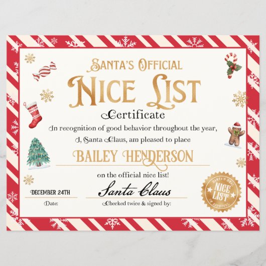 Gepersonaliseerd leuk certificaat van Sinterklaas (Voorkant)